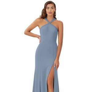 Azazie Rue Dress in Dusty Blue